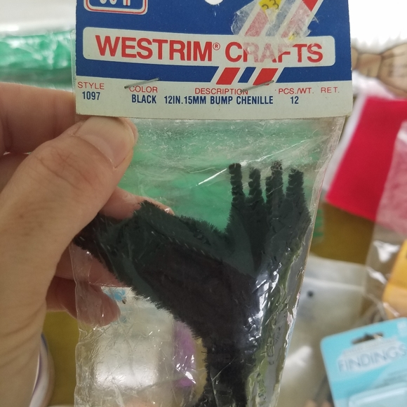 Craft Junk Drawer Lot Random Assorted Craft Items Ribbons,Felt Lot NOS - Picture 6 of 8